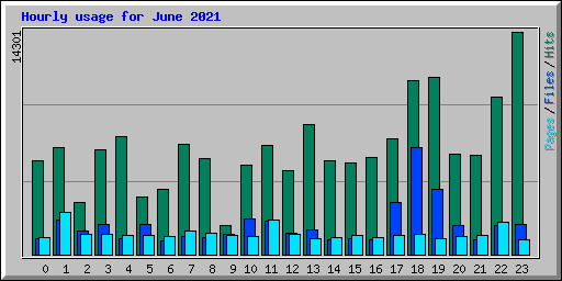 Hourly usage for June 2021
