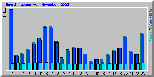 Hourly usage for November 2022