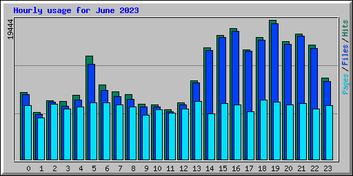 Hourly usage for June 2023