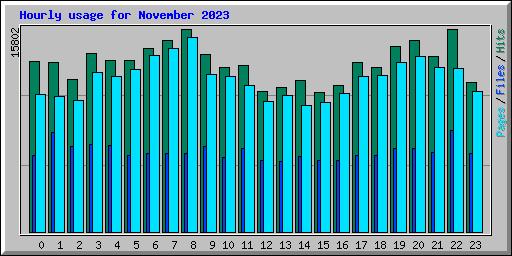 Hourly usage for November 2023