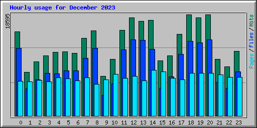 Hourly usage for December 2023
