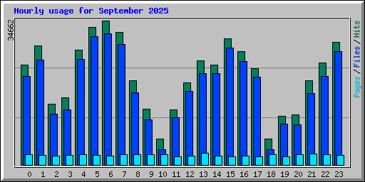 Hourly usage for September 2025
