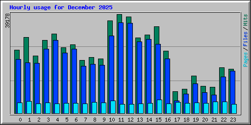 Hourly usage for December 2025