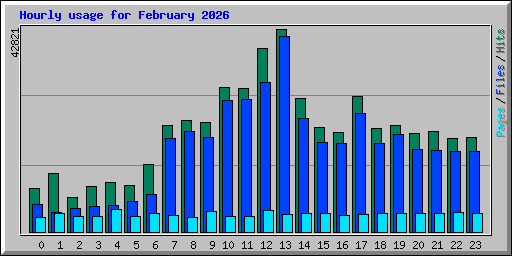Hourly usage for February 2026